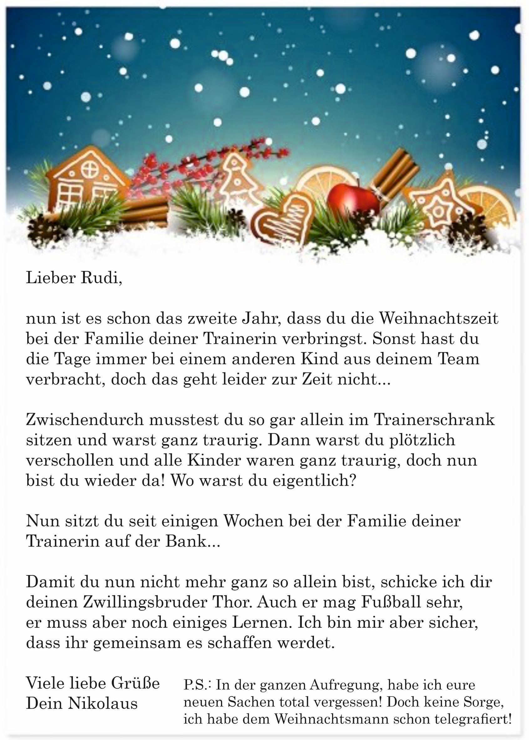 Brief vom Nikolaus